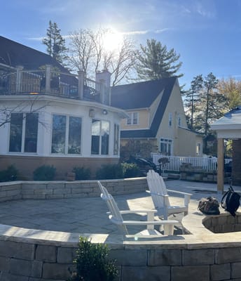 stone outdoor patio