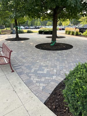 high school brick path outdoor