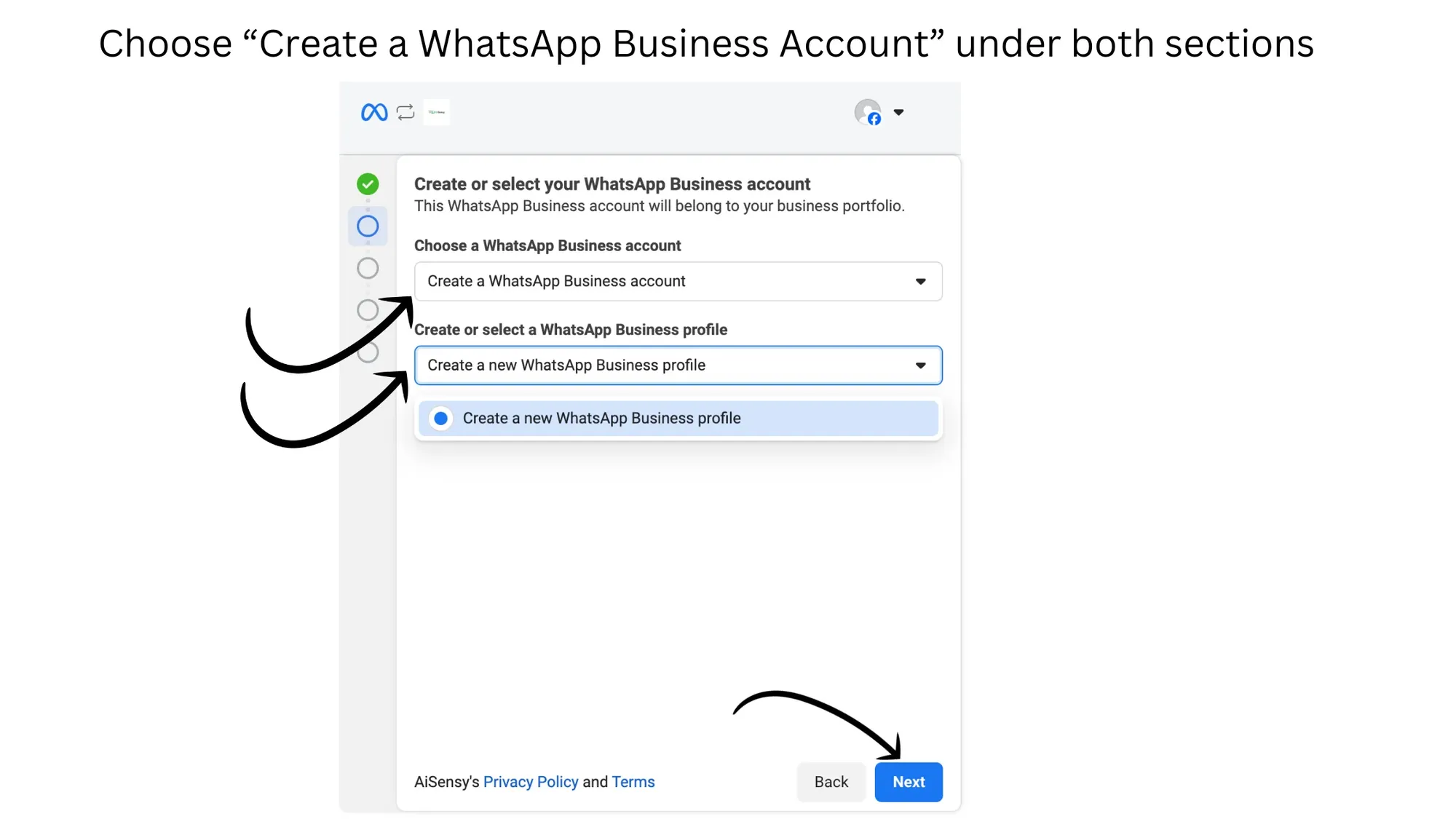 9. Next, create new WhatsApp Business account2.webp