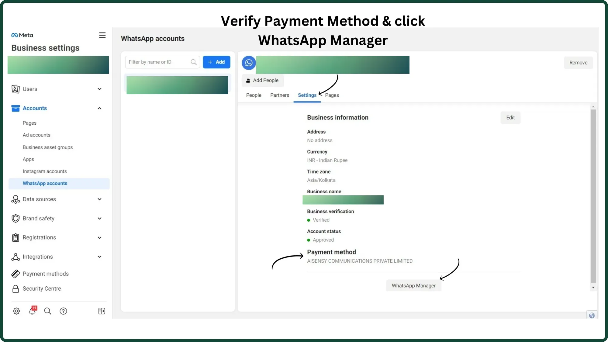 2. Go to Settings & click WhatsApp Manager2.webp