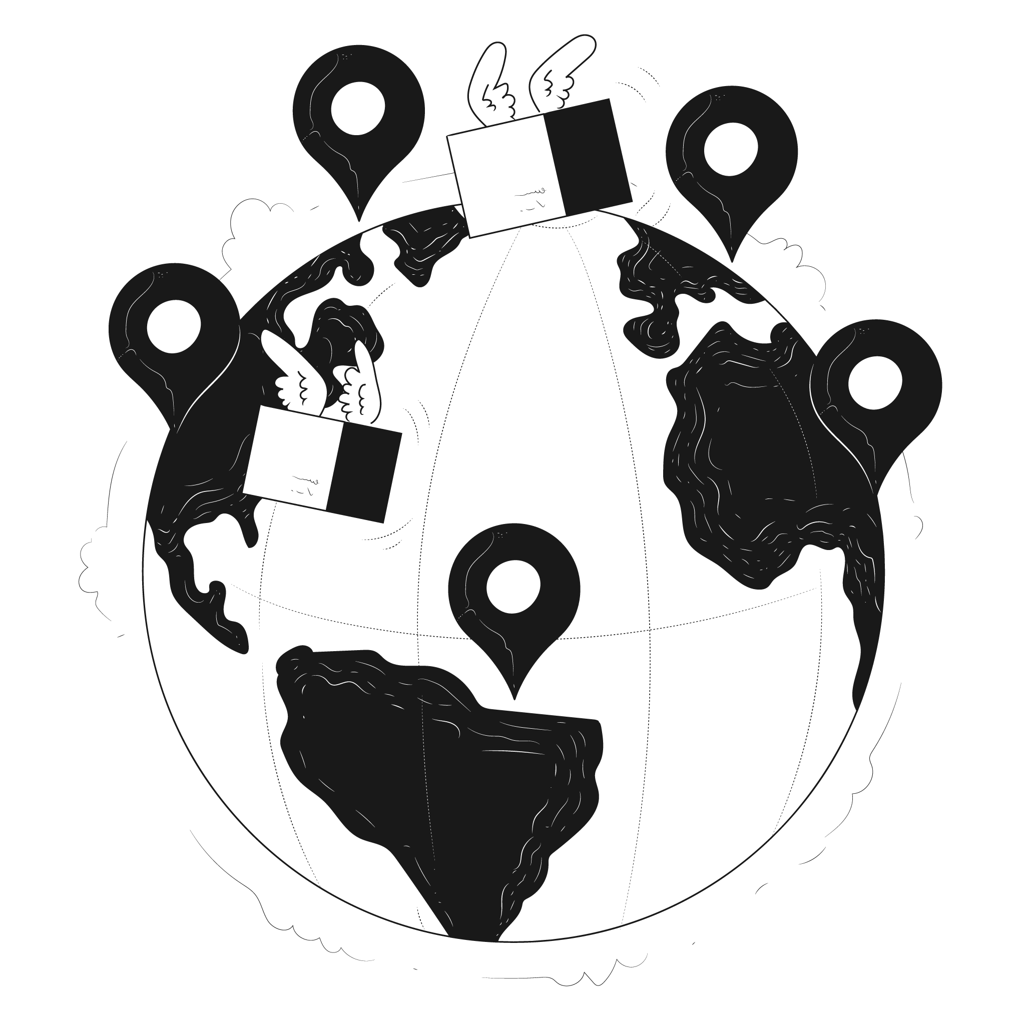 delivery logistics order deliver around the world worldwide international global