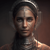 MosesSamPaul_Face_Portrait_of_a_female_Futuristic_Indian_crypto_8b4b7248-7494-419e-96f3-f6ee9b18a37e.png