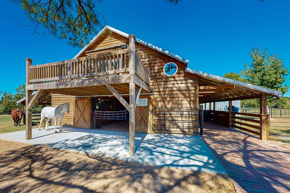 Barn south face and deck