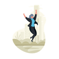 happy jumping