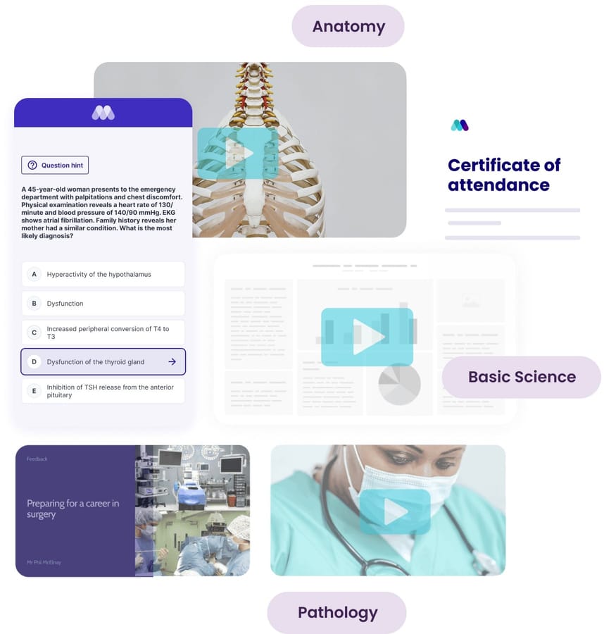 USMLE question bank and free teaching sessions