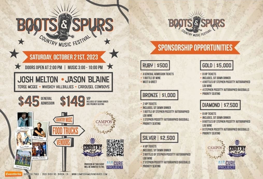 Country Fest to Cure ALS 2023 - Boots And Spurs 10-21-2023 Combined flyers.jpg