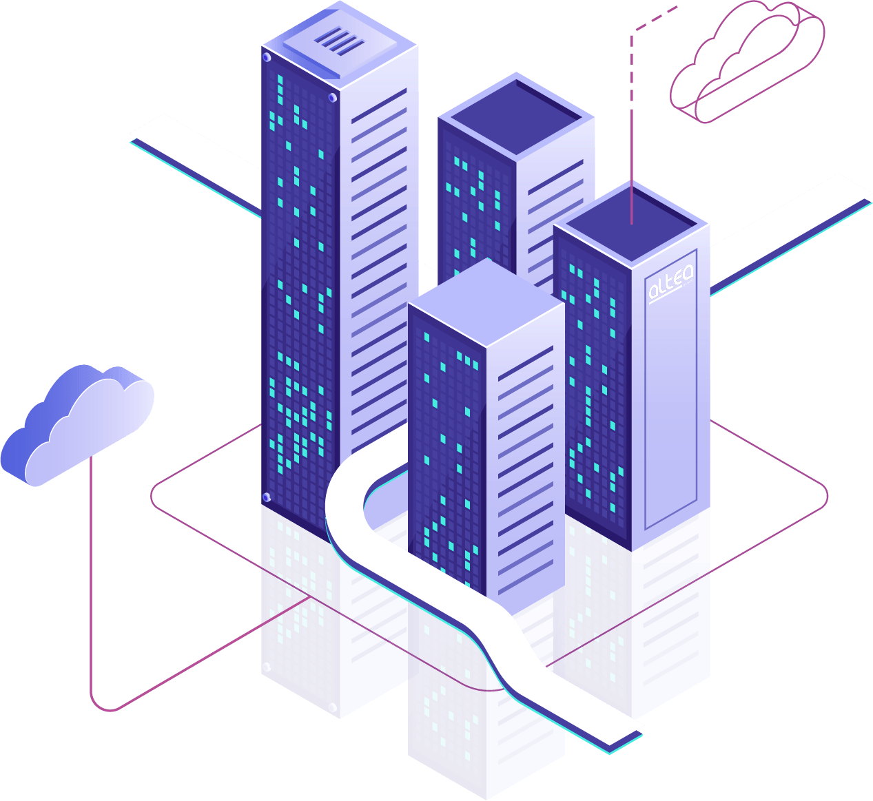 network, fiber, building, business, cloud