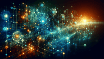 A cinematic and visually striking blog cover image that represents the concept of nonrivalry in data economics and community-driven economic systems. .png
