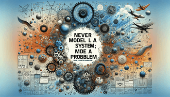 an insightful and thought-provoking blog cover image for a post titled 'Never Model a System; Model a Problem' inspired by Prof. John Richardso.png