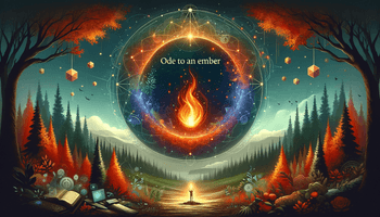 blog cover image for the text 'Ode to an Ember'. The image should visually capture the essence of gratitude and the transformative power of a.png
