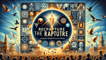 a blog cover image for a post inspired by Jamie Wheal's 'Recapture the Rapture'. The image should illustrate the transition from organized reli.png