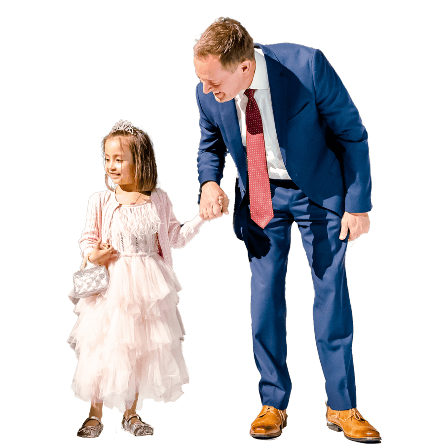 Runway to Hope — child and supporter on the runway