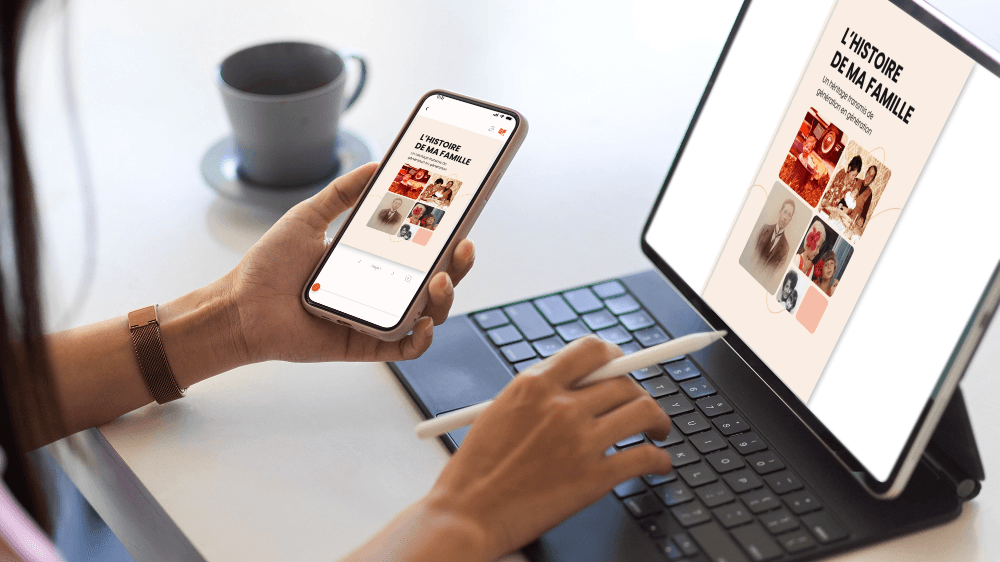 Aperçu de l'offre numérique Remembr : création du livre de famille en ligne